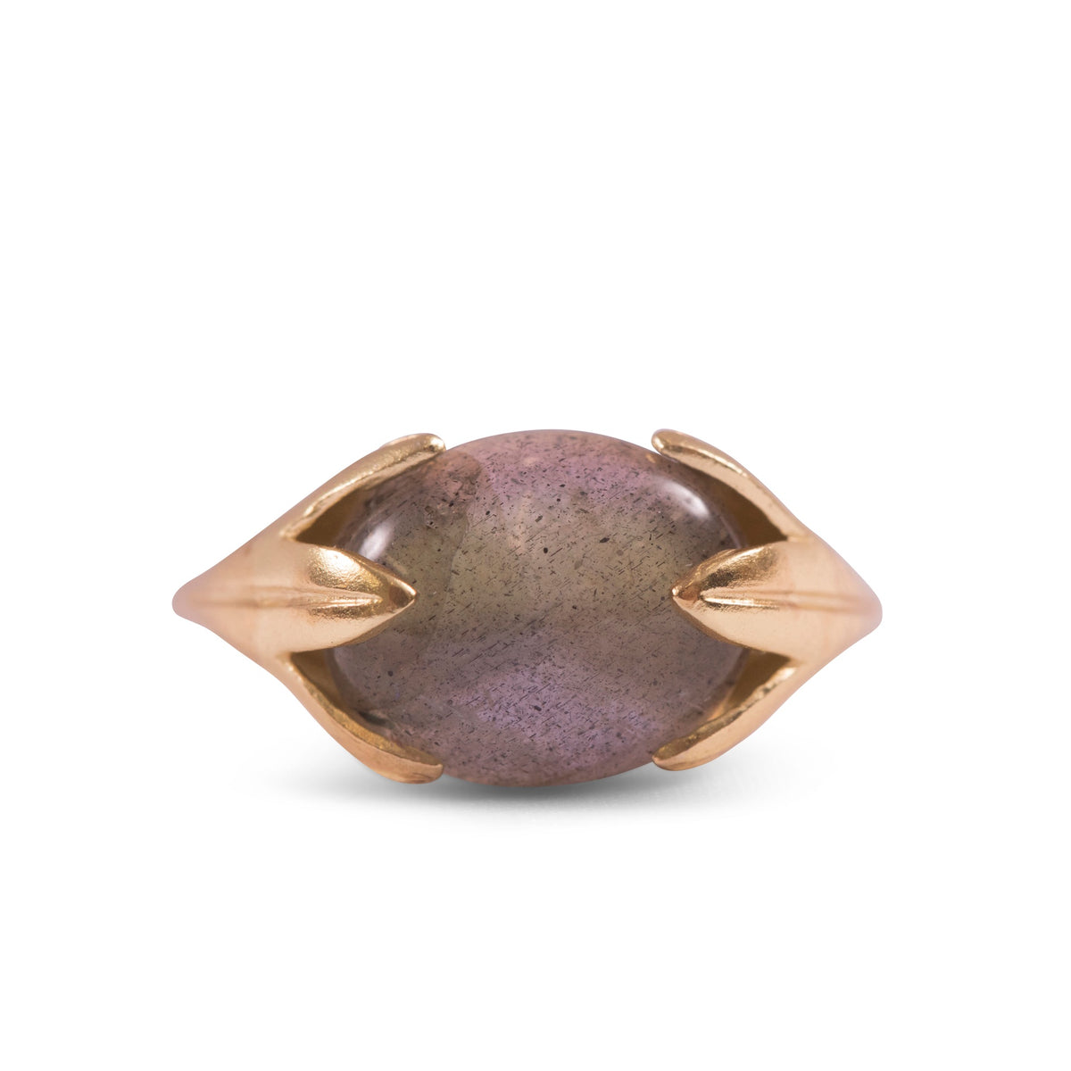 ***Gold Plated Ring with Large Labradorite - Size