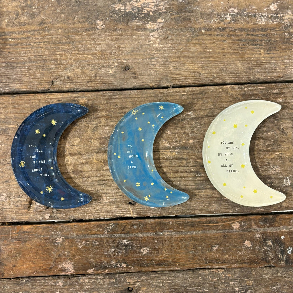 To The Moon & Back Moon Decoupage Plate 6x5