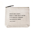 Imperfection Is Beauty Canvas Zip Bag
