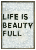 Polka Life Art Print - Grey Wood