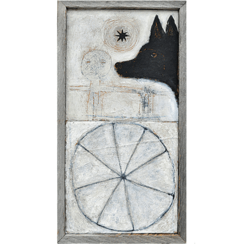 Dog with Wheel Art Print