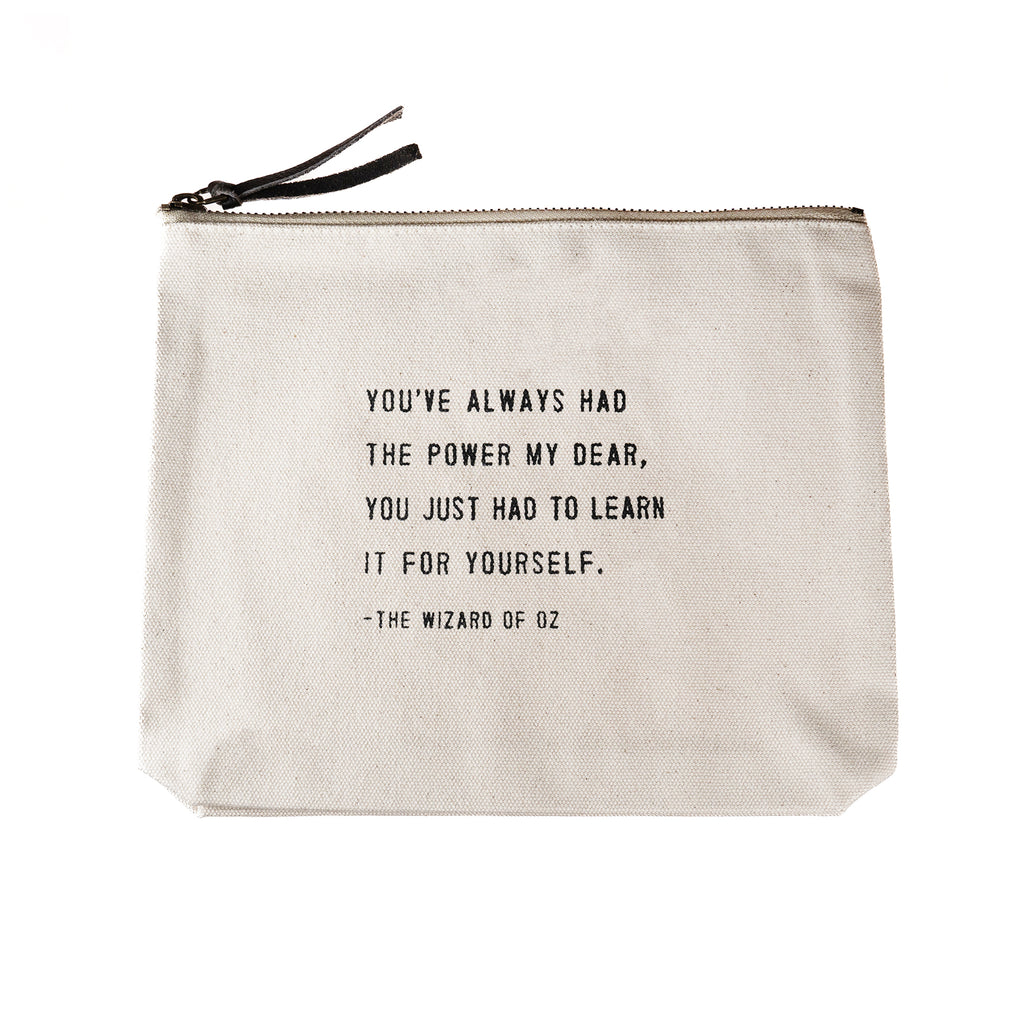 Canvas Zip Bag - Cream