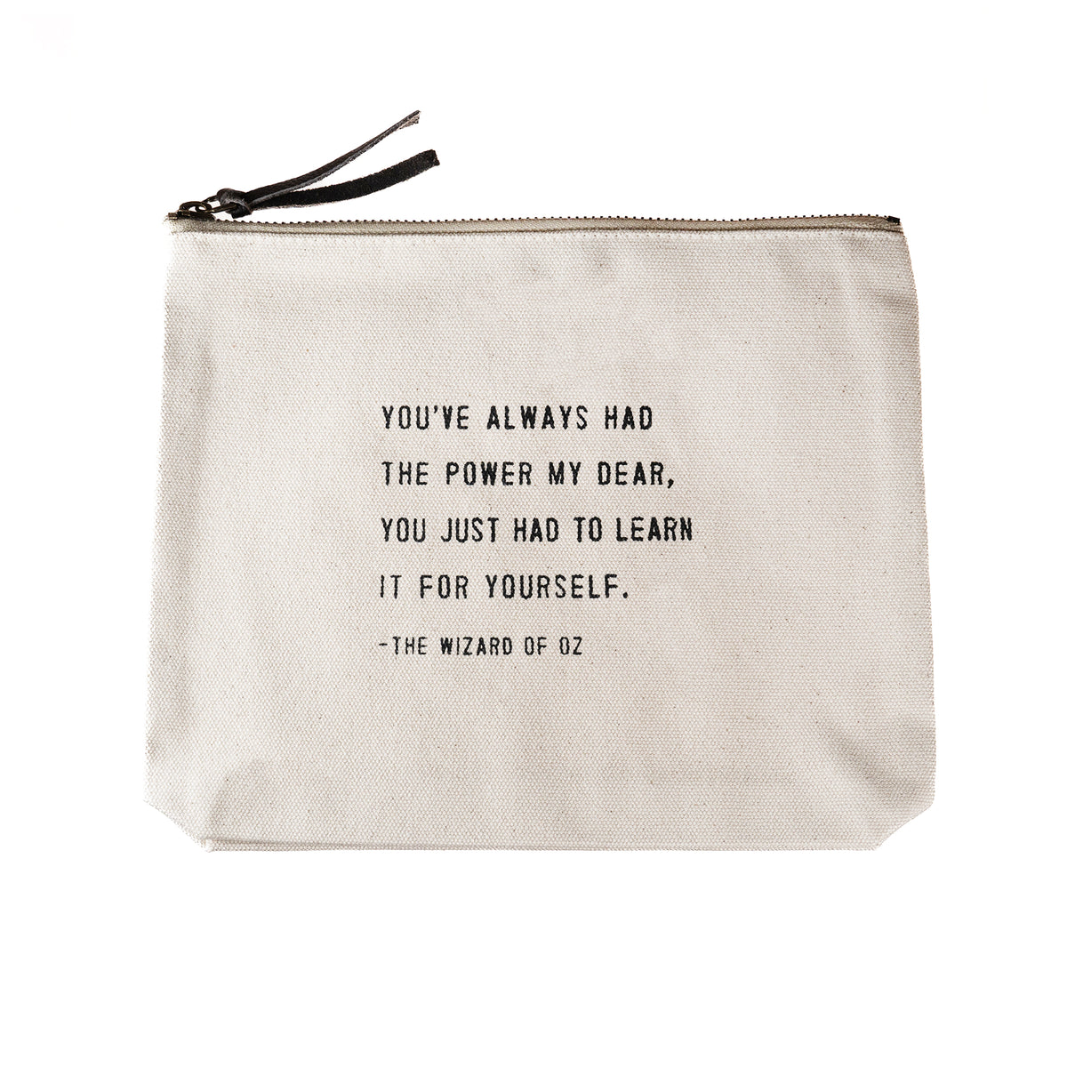 Canvas Zip Bag - Cream