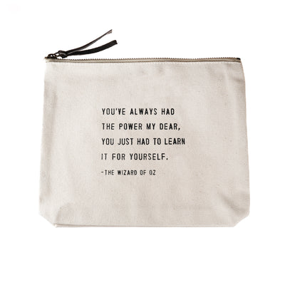 Cream Canvas Zip Bag