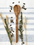 Olive Wood Round Handle Spoon 12″