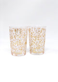Eden Flower Tea Glasses - Clear, Gold