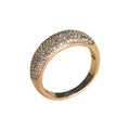 ***Gold Plated Pave Dome Ring -Size