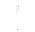 ***Silver Triangle Necklace filled with White Topaz 16" + 2" extender