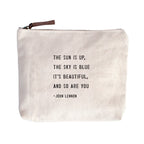 Cream Canvas Zip Bag