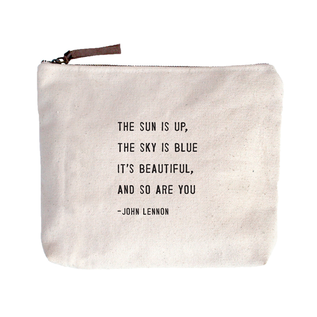 Cream Canvas Zip Bag