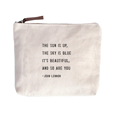 Cream Canvas Zip Bag