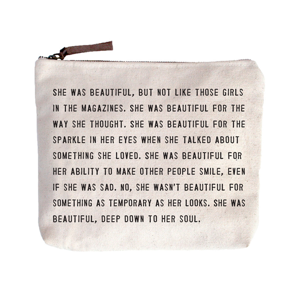 Canvas Zip Bag - Cream