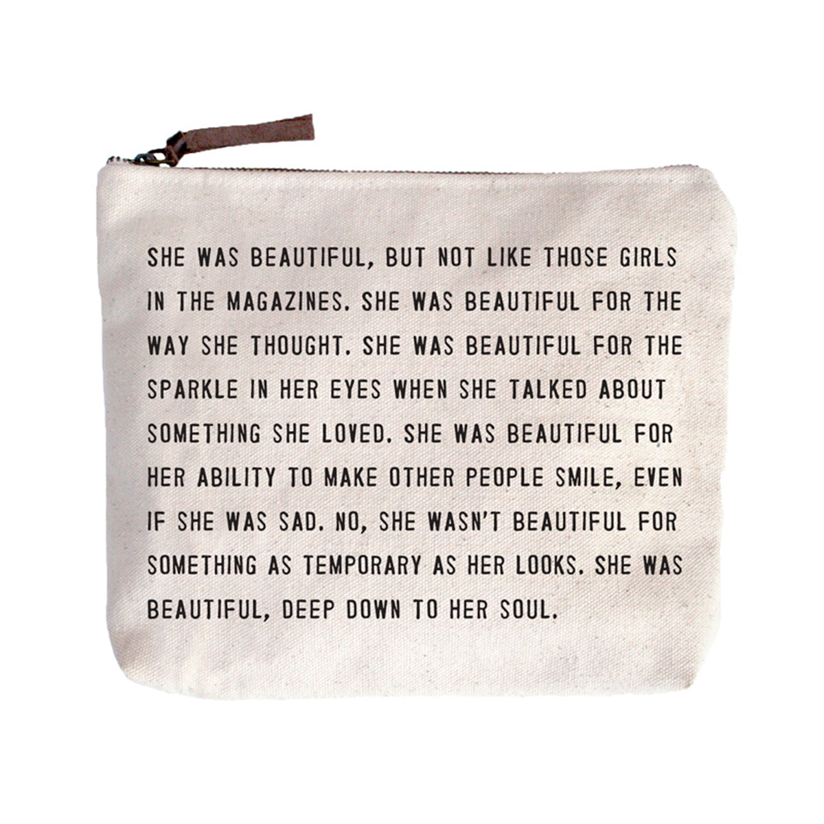 Canvas Zip Bag - Cream