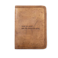 ***Life Is Short Leather Passport Cover - Maple