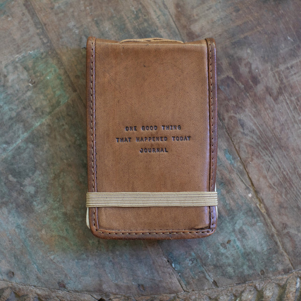 One Good Thing Mini Signature Leather Journal - Maple