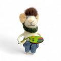 White Mouse with Paint Brush and Paint Pallet Ornament - City Mice Collection