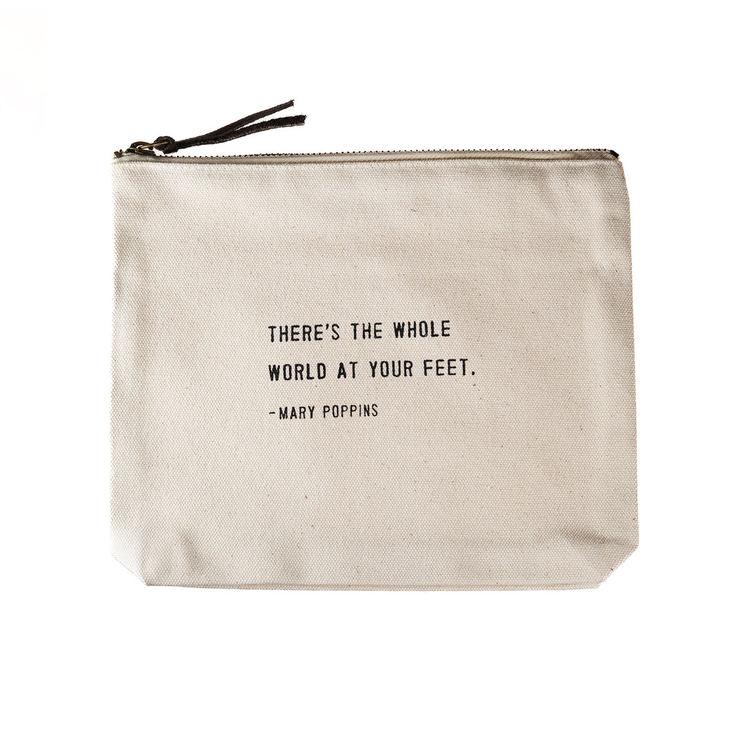 Canvas Zip Bag - Cream
