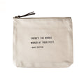 There's The Whole World Canvas Zip Bag