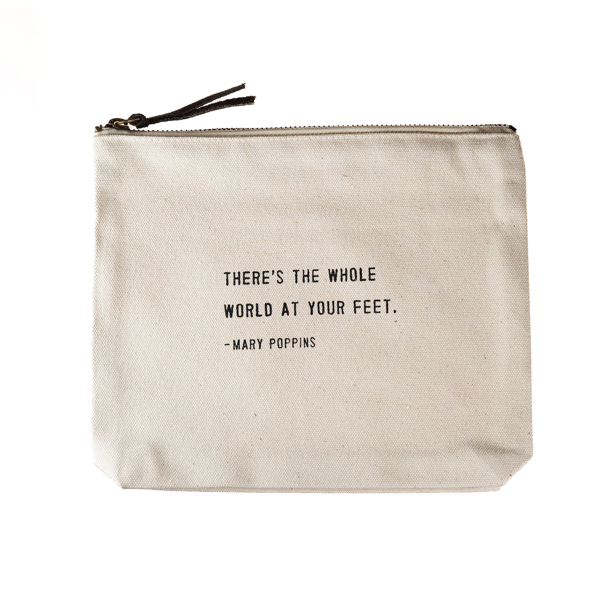Canvas Zip Bag - Cream
