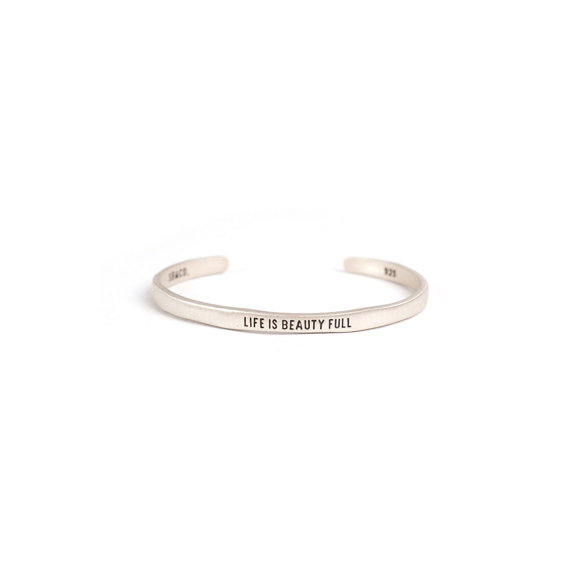 ***Life Is Beauty Full Silver Cuff