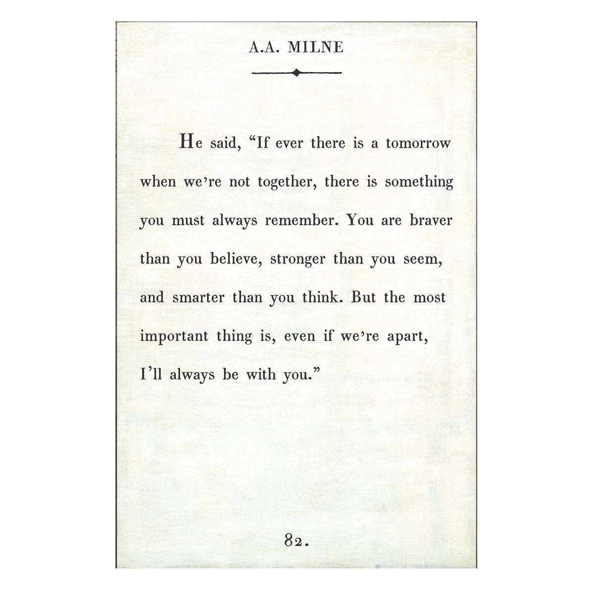 A.A. Milne Art Print - Gallery Wrap