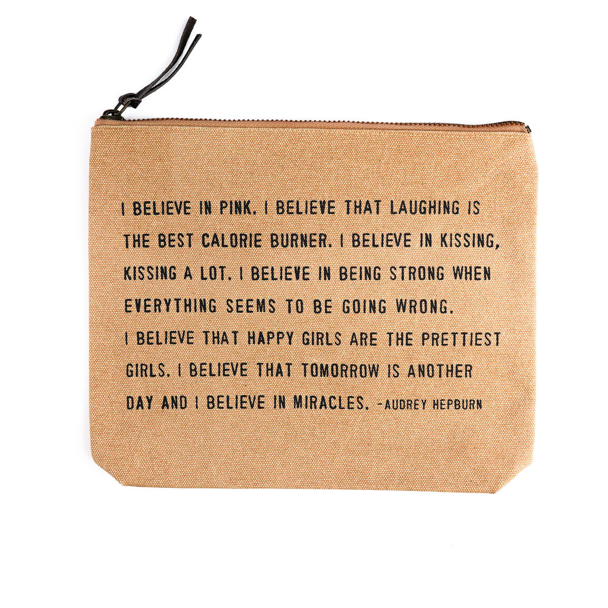 Blush Canvas Zip Bag
