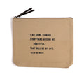 I Am Going To Make Canvas Zip Bag - Flax