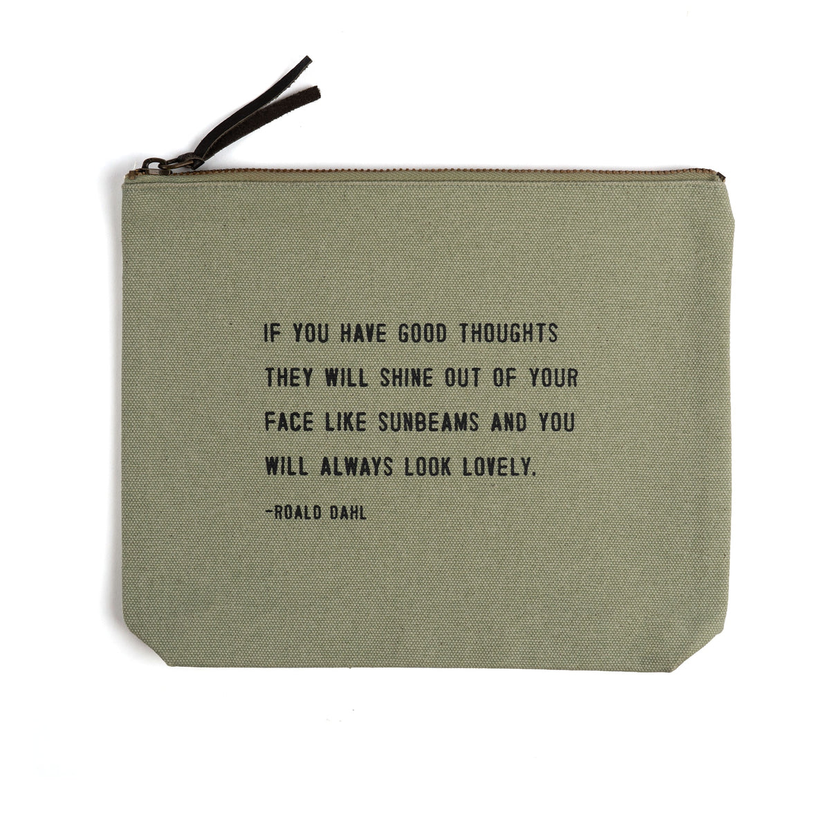 Mint Canvas Zip Bag