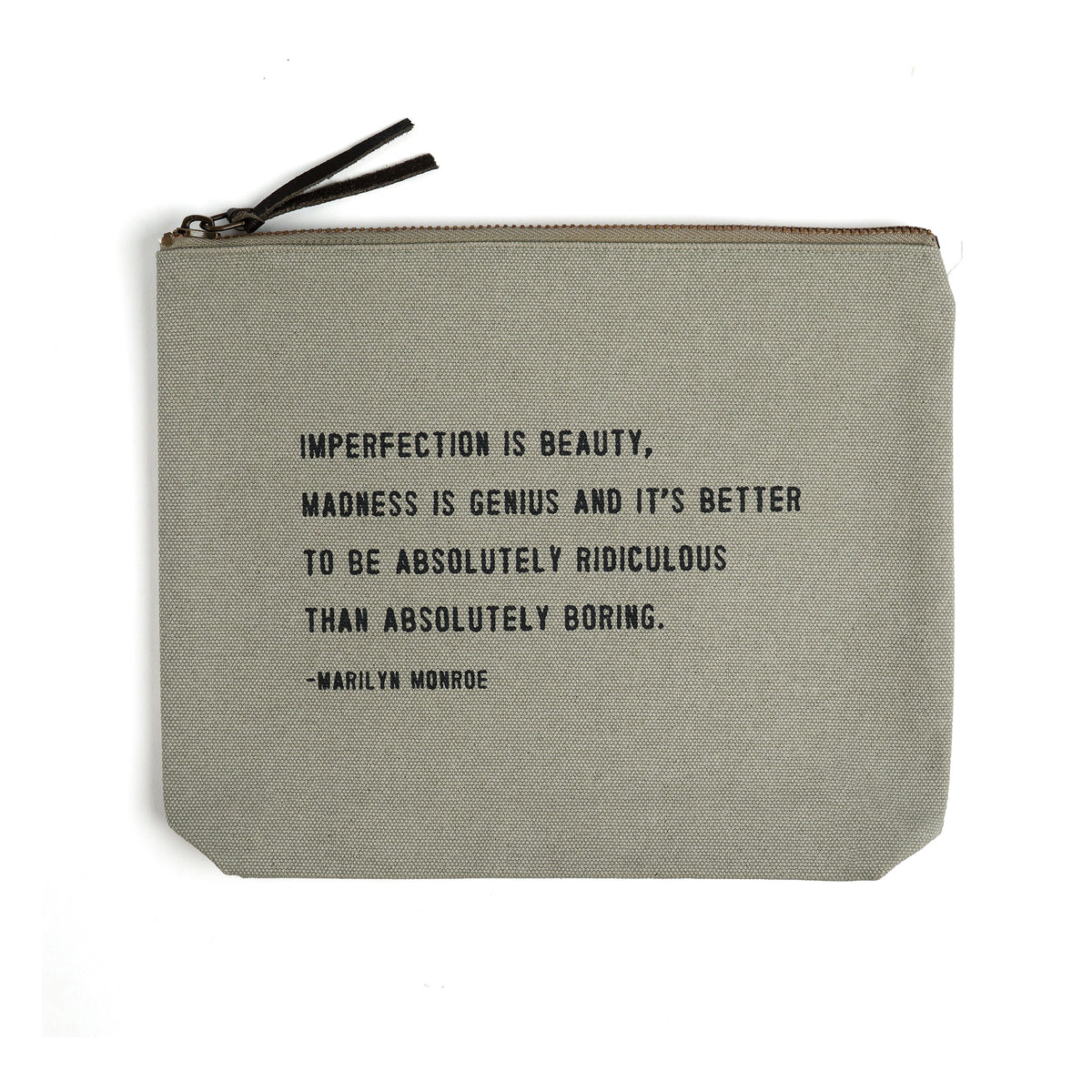 Sage Canvas Zip Bag