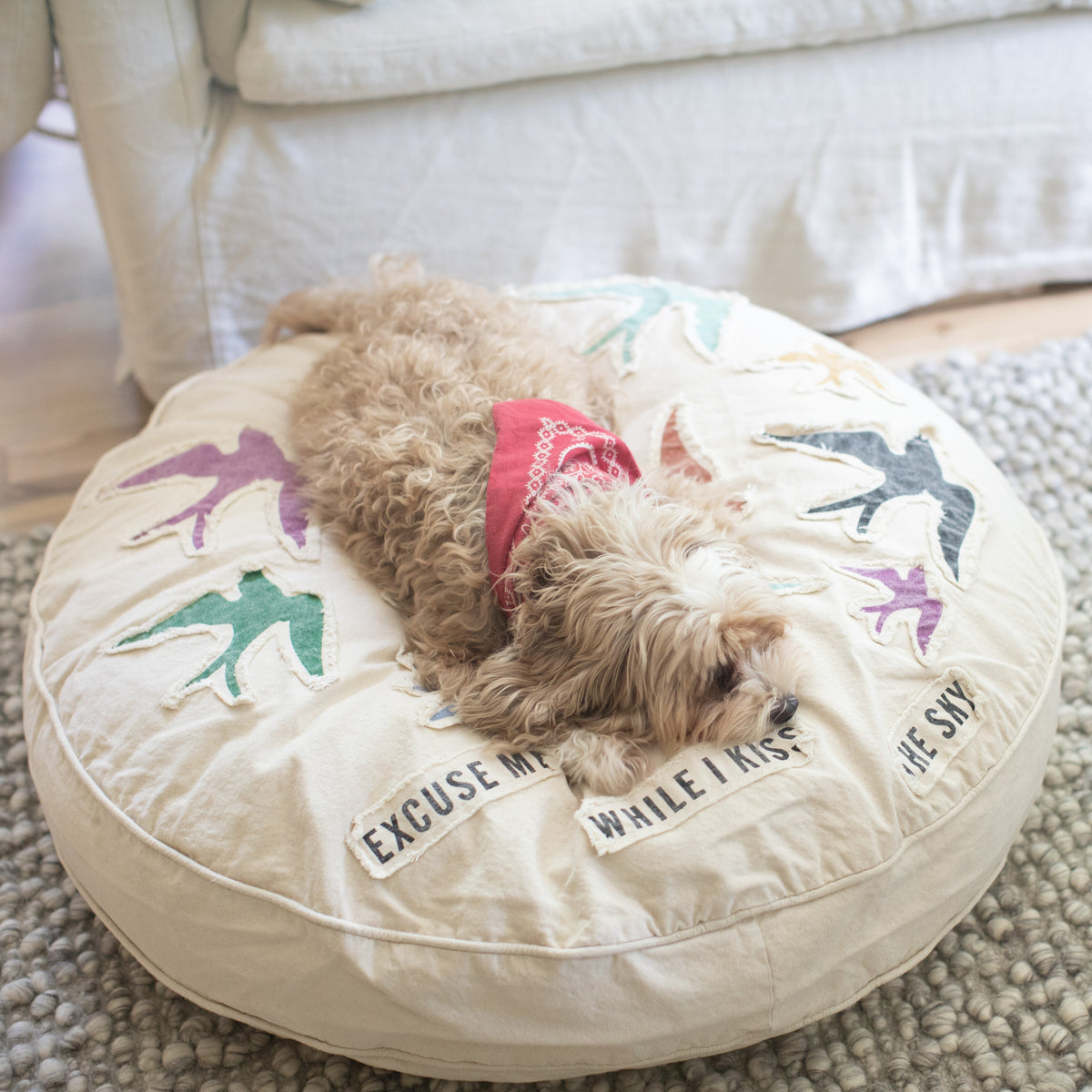 ***Excuse Me While I Kiss the Sky Floor Pouf
