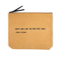 Happy Girls Canvas Zip Bag - Sunflower