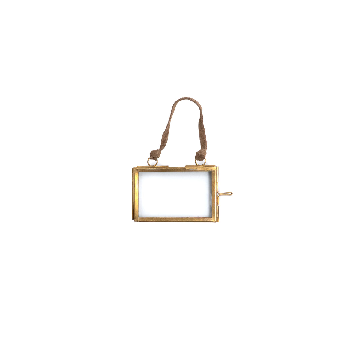 Brass Hanging Frame 2.5x1.5 – Horizontal