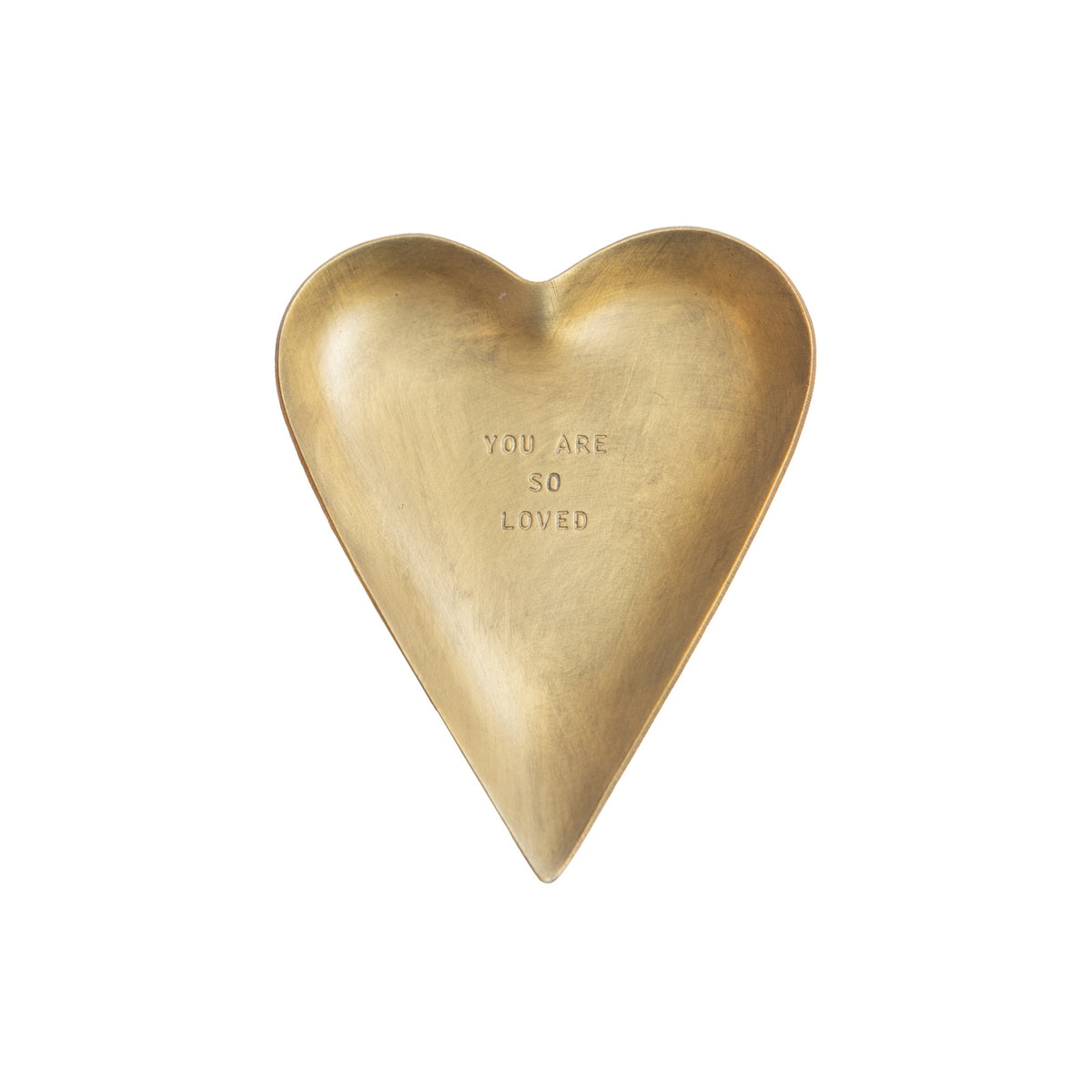 You Are So Loved Brass Heart Trinket Tray