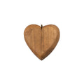 Wooden Heart Shape Magnetic Ring Box - 3in