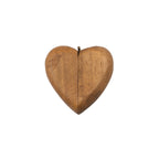 Wooden Heart Shape Magnetic Ring Box - 3in