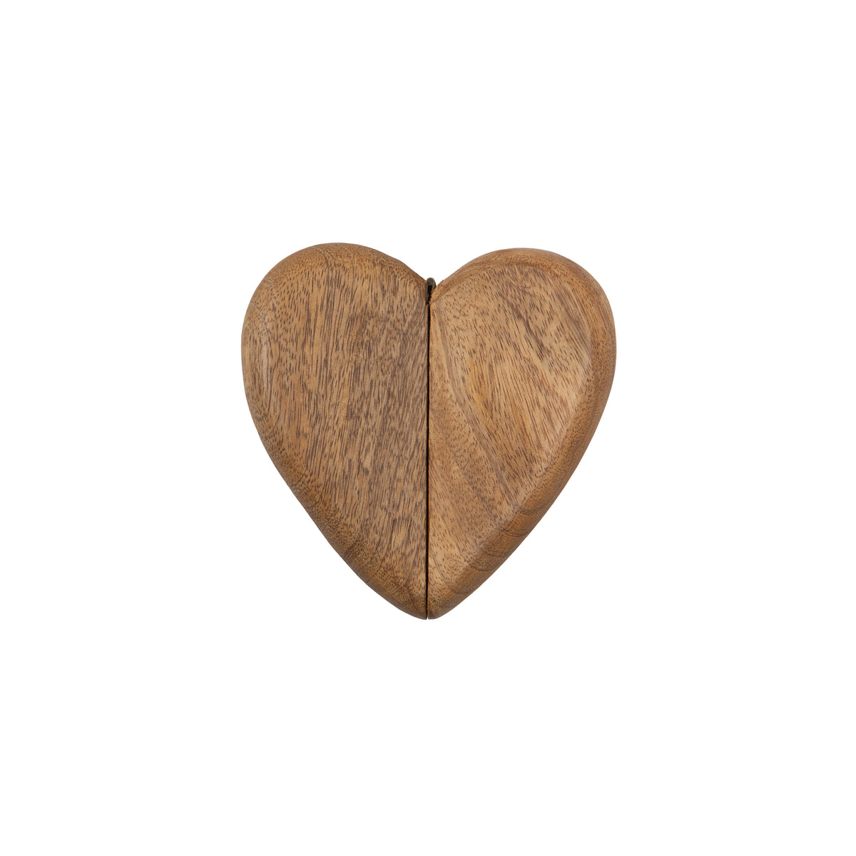 Wooden Heart Shape Magnetic Ring Box - 5in