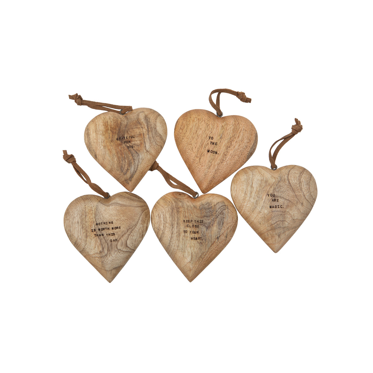 Large Engraved Wooden Heart