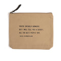 Bonkers Canvas Zip Bag - Flax