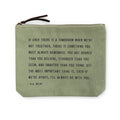 You Are Braver Than You Believe Canvas Zip Bag - Mint