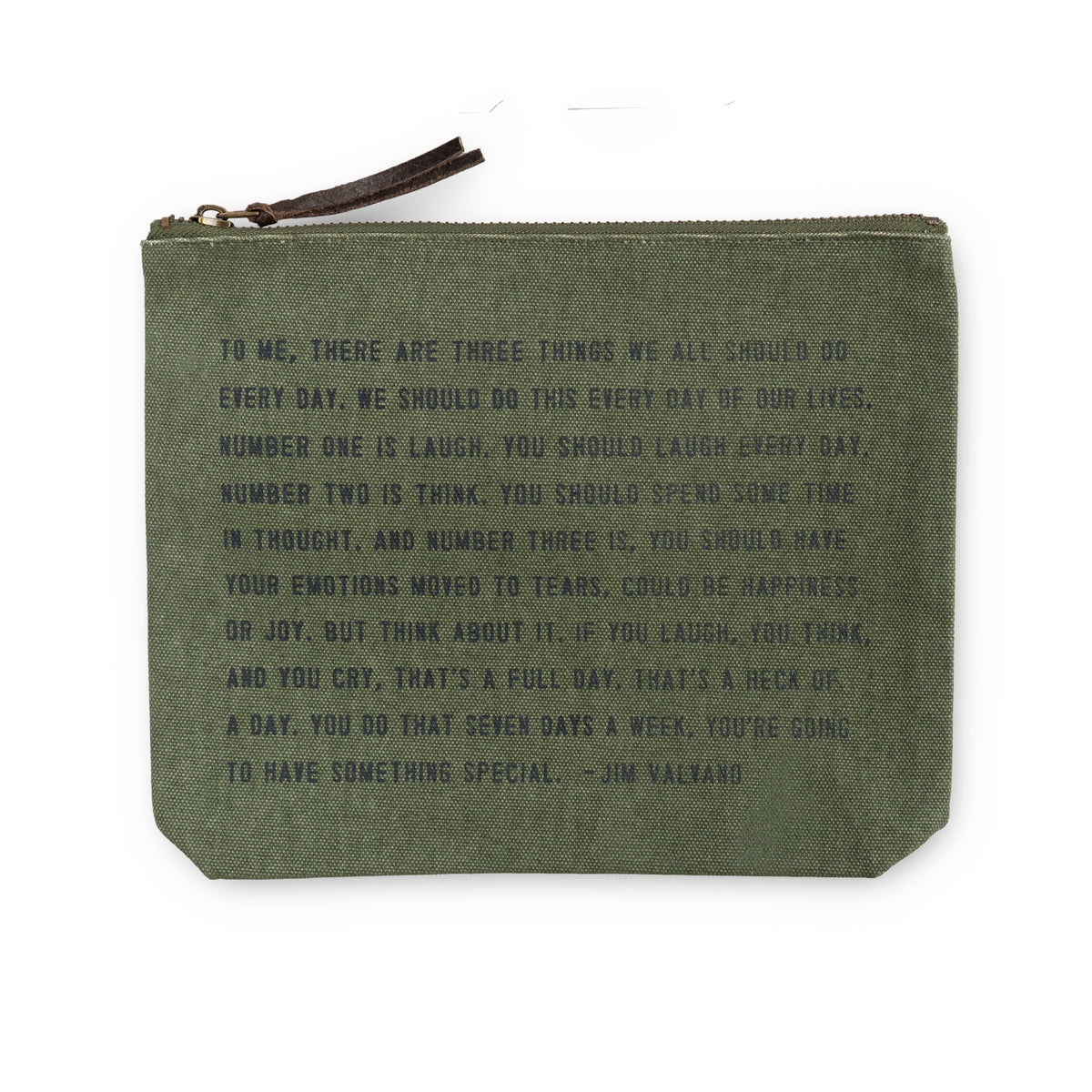 Rosemary Canvas Zip Bag