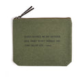 Dearly Beloved Canvas Zip Bag - Rosemary