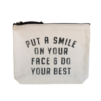 Cream Canvas Zip Bag