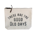 Good Old Days Canvas Zip Bag - Cream
