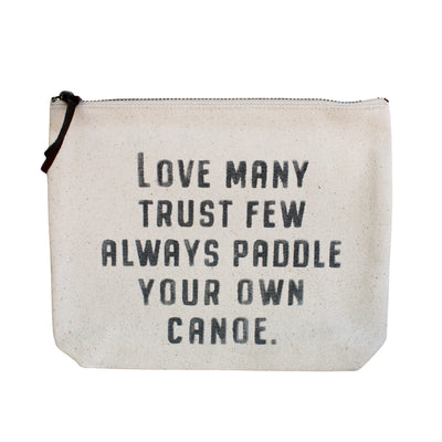 Cream Canvas Zip Bag