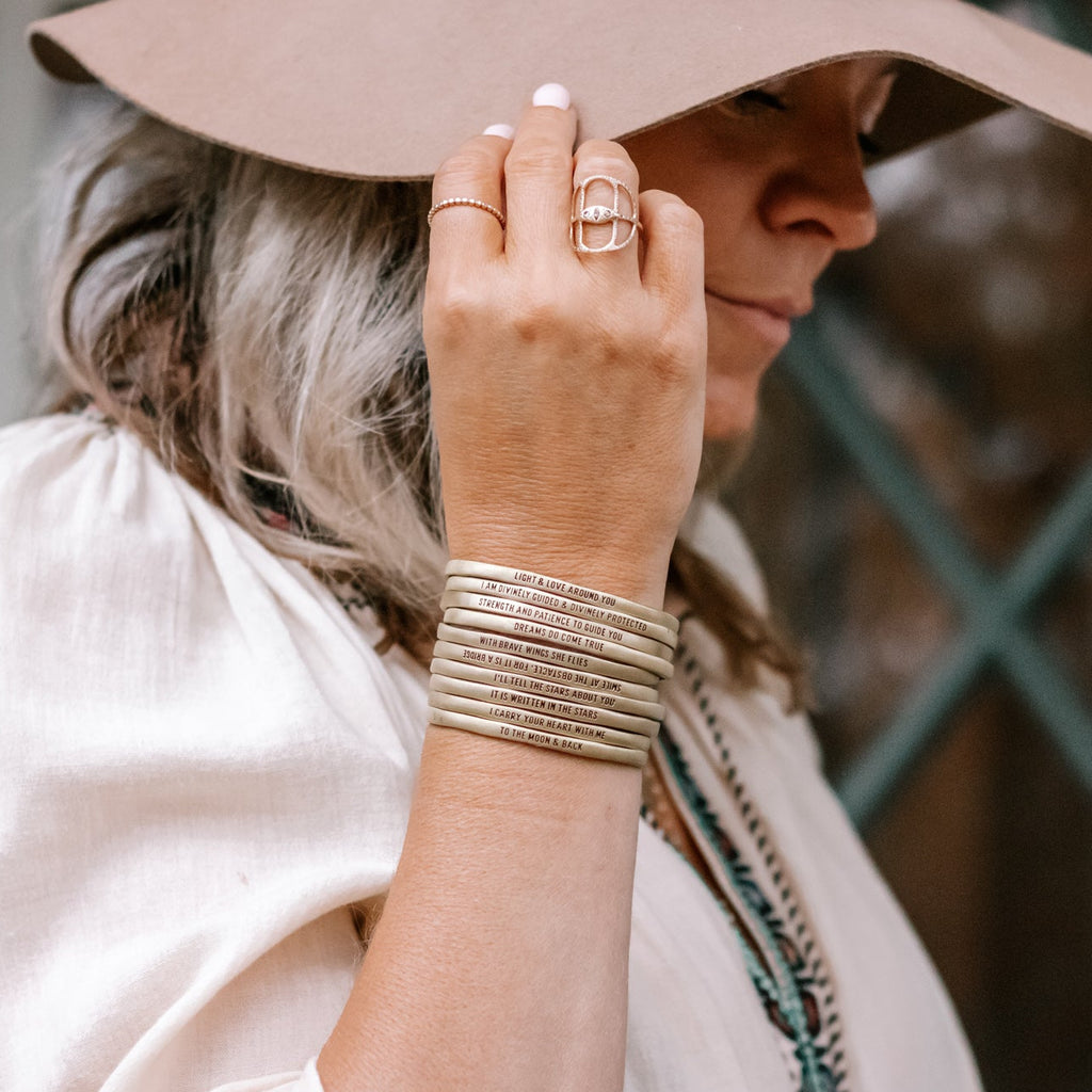 ***Strength And Patience Brass Cuff
