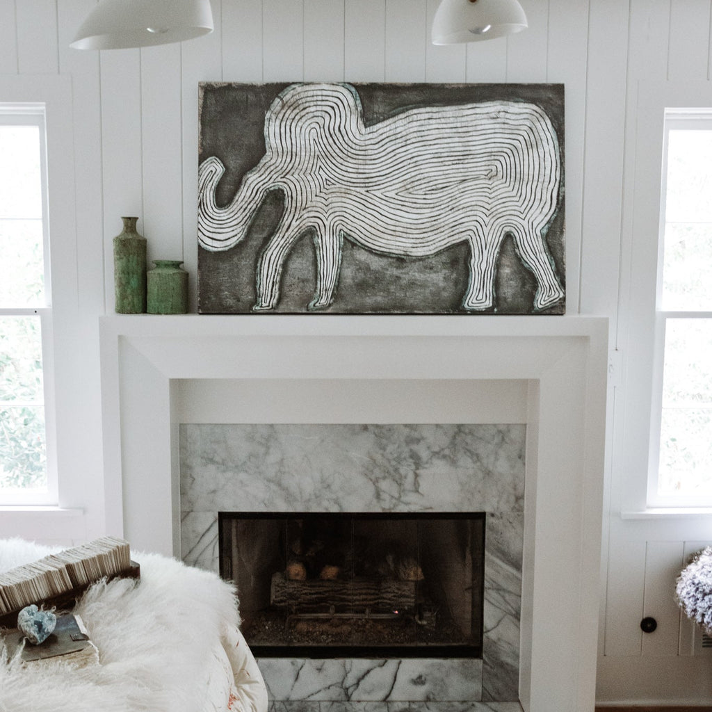 Elephant In The Room Art Print - Gallery Wrap