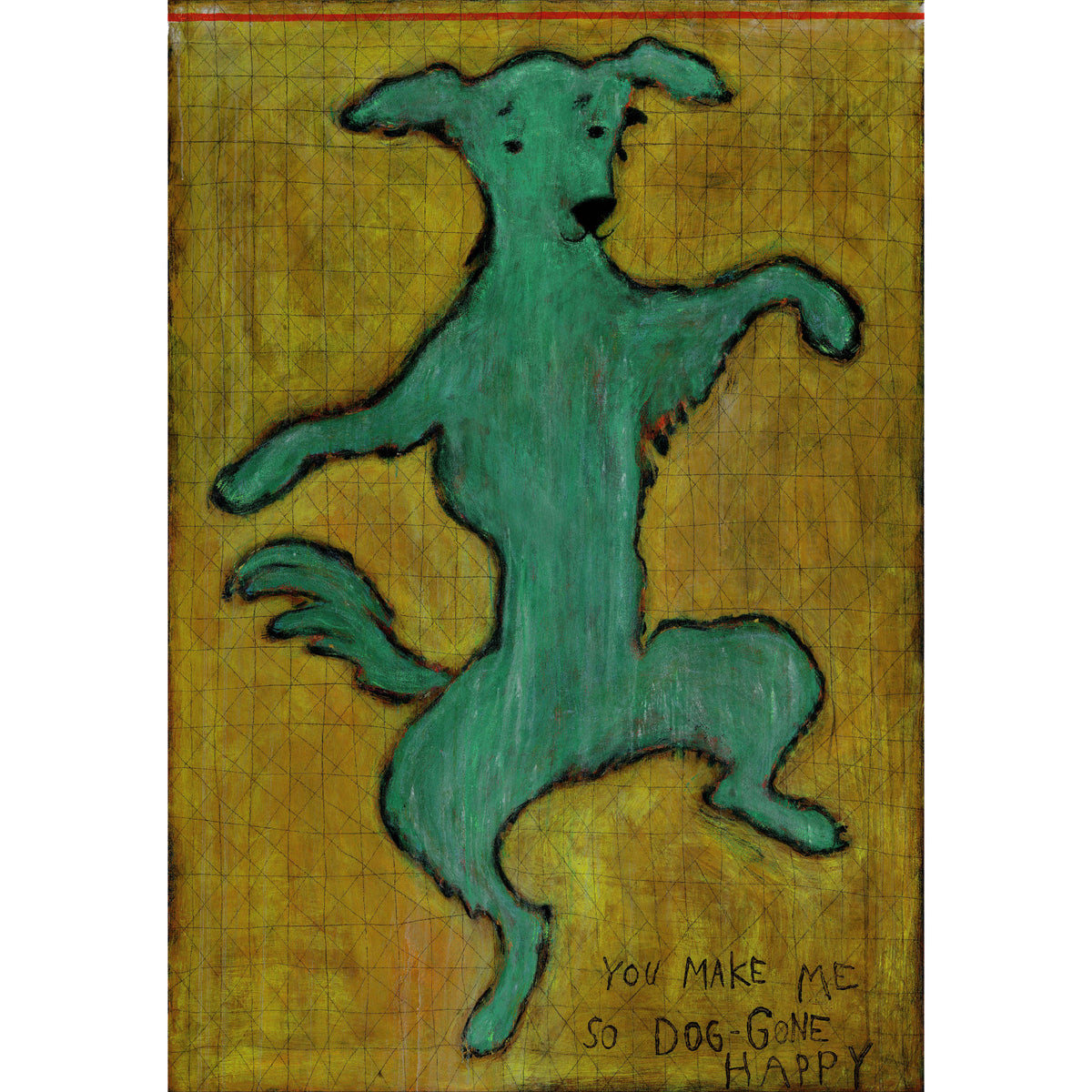 Dancing Dog Art Print - Quick Ship