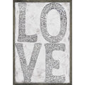 L-O-V-E Art Print in White - Grey Wood