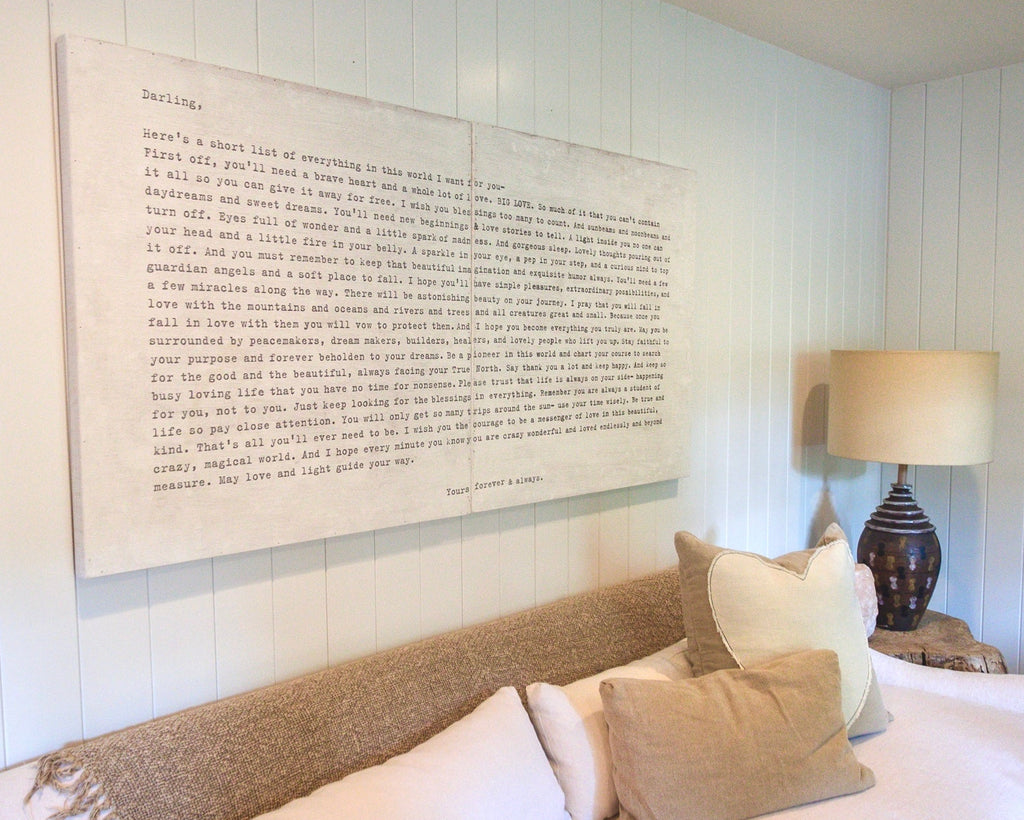Camp Letter Art Print in White