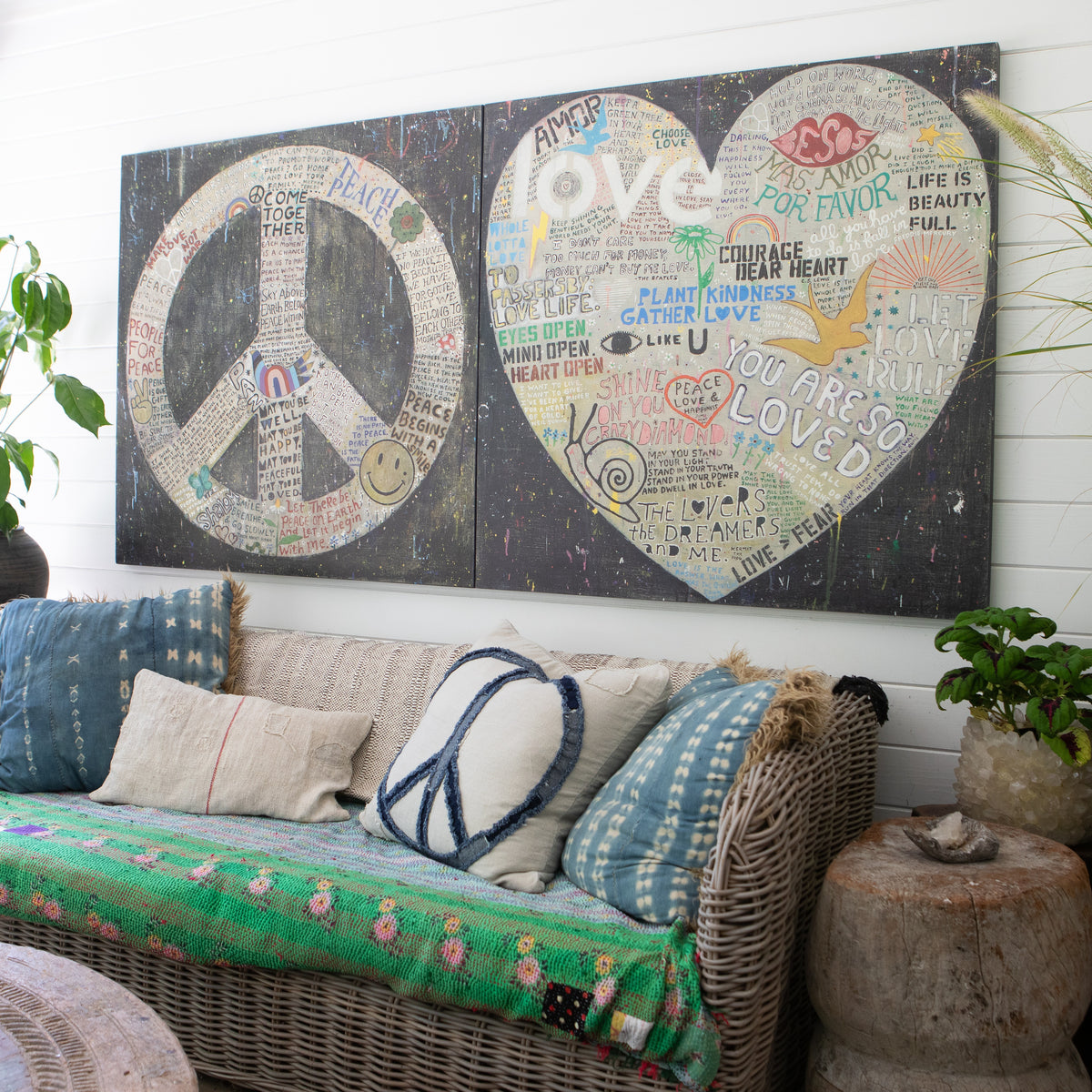 Choose Peace Art Print in Black